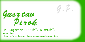 gusztav pirok business card